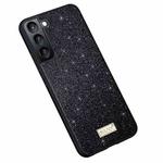 For Samsung Galaxy S24+ 5G SULADA Glittery TPU + Handmade Leather Phone Case(Black)