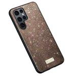 For Samsung Galaxy S25 Ultra 5G SULADA Glittery TPU Hybrid Handmade Leather Phone Case(Colorful)