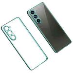 For Samsung Galaxy S23+ 5G SULADA Shockproof Plating TPU Transparent Phone Case(Green)
