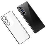 For Samsung Galaxy S23 5G SULADA Shockproof Plating TPU Transparent Phone Case(Black)