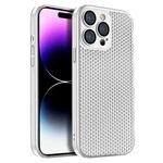 For iPhone 14 Pro Honeycomb Radiating PC Phone Case(White)