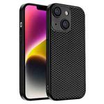 For iPhone 14 Plus Honeycomb Radiating PC Phone Case(Black)