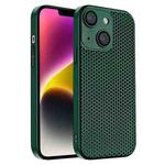 For iPhone 14 Plus Honeycomb Radiating PC Phone Case(Green)