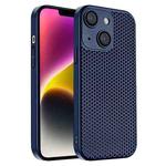 For iPhone 14 Honeycomb Radiating PC Phone Case(Blue)