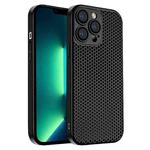 For iPhone 13 Pro Max Honeycomb Radiating PC Phone Case(Black)