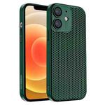 For iPhone 12 Honeycomb Radiating PC Phone Case(Green)