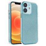 For iPhone 12 Honeycomb Radiating PC Phone Case(Sky Blue)