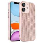 For iPhone 11 Honeycomb Radiating PC Phone Case(Pink)