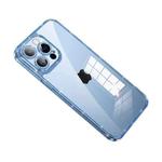 For iPhone 14 Pro SULADA Glittery TPU + Tempered Glass Phone Case(Blue)