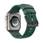 Tire Texture Silicone Watch Band For Apple Watch Series 8 45mm(Pine Green)