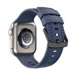 Tire Texture Silicone Watch Band For Apple Watch SE 2022 44mm(Midnight Blue)