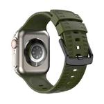 Tire Texture Silicone Watch Band For Apple Watch 5 40mm(Army Green)