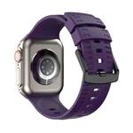 Tire Texture Silicone Watch Band For Apple Watch 3 42mm(Fruit Purple)