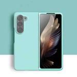 For Samsung Galaxy Z Fold5 Silicone Skin Feel Folding Phone Case(Glacier Blue)