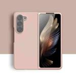 For Samsung Galaxy Z Fold5 Silicone Skin Feel Folding Phone Case(Pink)