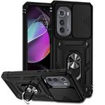 For Motorola Edge 2022 Sliding Camshield Holder Phone Case(Black)