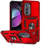 For Motorola Edge 2022 Sliding Camshield Holder Phone Case(Red)