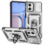 For Motorola Moto G Power 2023 Sliding Camshield Holder Phone Case(Silver)