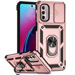 For Motorola Moto G Stylus 4G 2022 Sliding Camshield Holder Phone Case(Rose Gold)