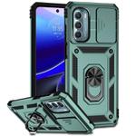 For Motorola Moto G Stylus 5G 2022 Sliding Camshield Holder Phone Case(Dark Green)