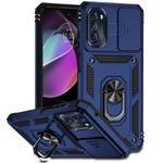 For Motorola Moto G 5G 2022 Sliding Camshield Holder Phone Case(Blue)