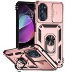 For Motorola Moto G 5G 2022 Sliding Camshield Holder Phone Case(Rose Gold)