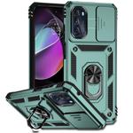 For Motorola Moto G 5G 2022 Sliding Camshield Holder Phone Case(Dark Green)