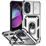 For Motorola Moto G 5G 2022 Sliding Camshield Holder Phone Case(Silver)