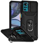 For Motorola Moto G22 2022 Sliding Camshield Holder Phone Case(Black)