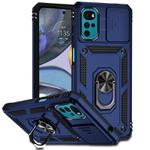 For Motorola Moto G22 2022 Sliding Camshield Holder Phone Case(Blue)