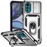 For Motorola Moto G22 2022 Sliding Camshield Holder Phone Case(Silver)