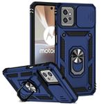 For Motorola Moto G32 Sliding Camshield Holder Phone Case(Blue)