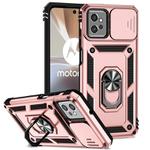 For Motorola Moto G32 Sliding Camshield Holder Phone Case(Rose Gold)