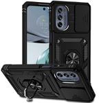 For Motorola Moto G62 5G Sliding Camshield Holder Phone Case(Black)