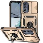 For Motorola Moto G62 5G Sliding Camshield Holder Phone Case(Gold)