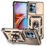 For Motorola Moto X40 Pro Sliding Camshield Holder Phone Case(Gold)