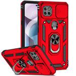 For Motorola One 5G Ace Sliding Camshield Holder Phone Case(Red)