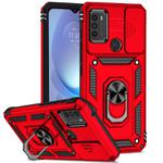 For Motorola Moto G50 Sliding Camshield Holder Phone Case(Red)