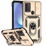 For Motorola Moto G50 Sliding Camshield Holder Phone Case(Gold)