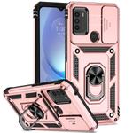 For Motorola Moto G50 Sliding Camshield Holder Phone Case(Rose Gold)
