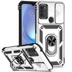 For Motorola Moto G50 Sliding Camshield Holder Phone Case(Silver)