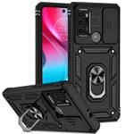 For Motorola Moto G60s Sliding Camshield Holder Phone Case(Black)