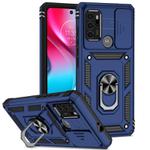 For Motorola Moto G60s Sliding Camshield Holder Phone Case(Blue)
