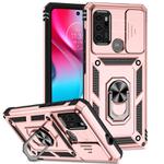For Motorola Moto G60s Sliding Camshield Holder Phone Case(Rose Gold)
