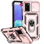 For Samsung Galaxy A02s / A03s 164mm Sliding Camshield Holder Phone Case(Rose Gold)