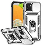 For Samsung Galaxy A03 Sliding Camshield Holder Phone Case(Silver)