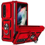 For Samsung Galaxy Z Fold4 Sliding Camshield Holder Phone Case(Red)