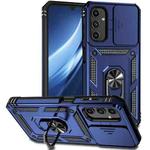 For Samsung Galaxy A24 Sliding Camshield Holder Phone Case(Blue)