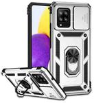 For Samsung Galaxy A42 5G Sliding Camshield Holder Phone Case(Silver)