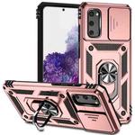 For Samsung Galaxy S20 Sliding Camshield Holder Phone Case(Rose Gold)